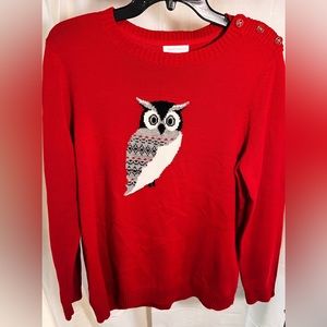 Charter Club Red Owl Sweater